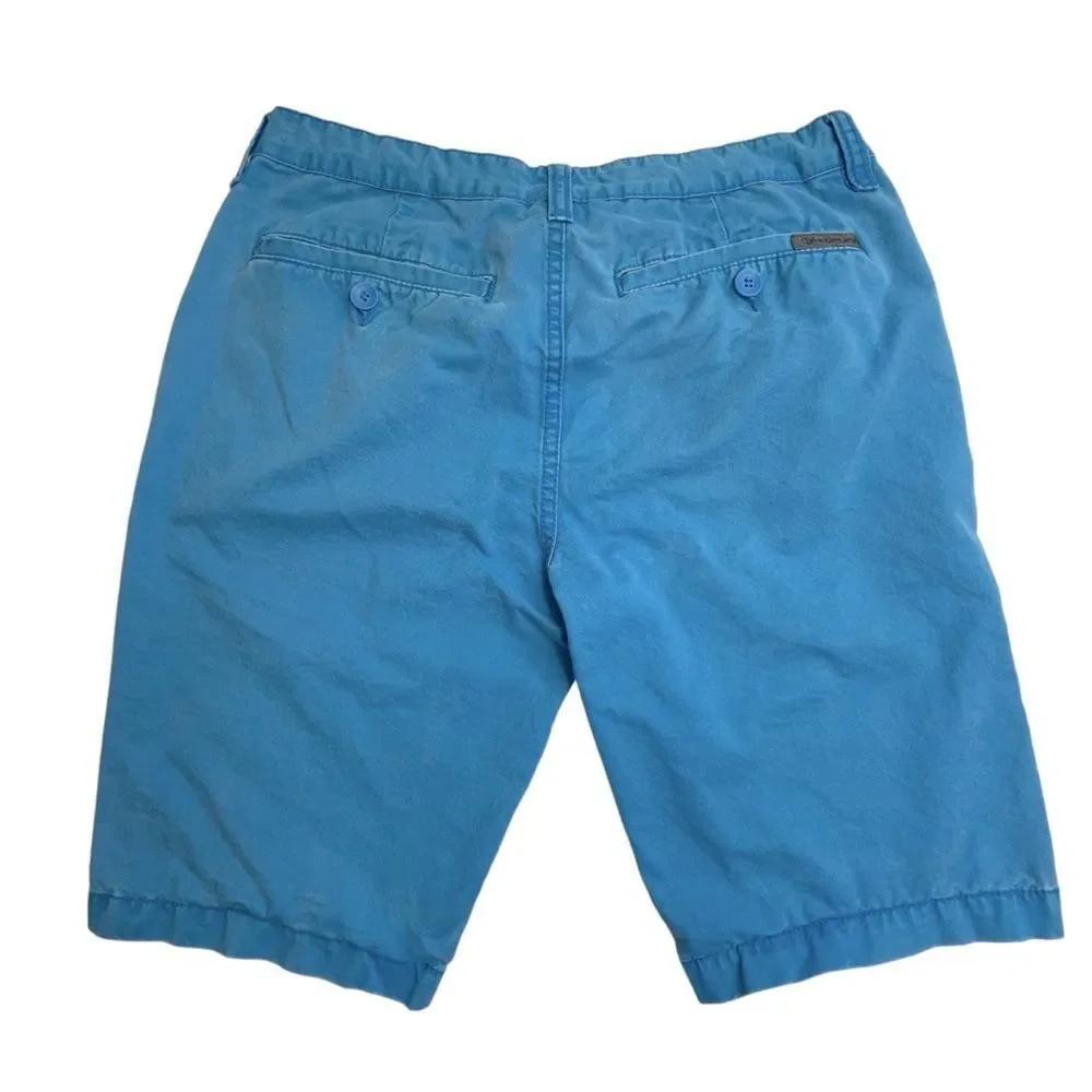 Calvin Klein Men's Denim Shorts Pockets Summer Blue Size 32